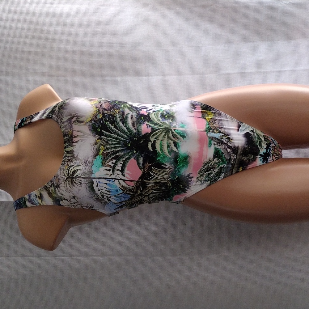 The Bikini Lab jungle halter one piece S
